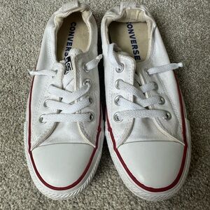 Converse Shoreline Slip On White and Red Classic Sneakers